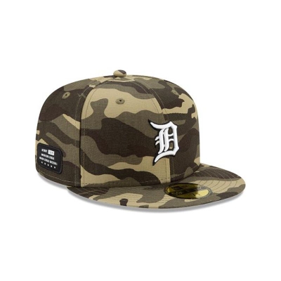Detroit Tigers Gorra | New Era MLB Armed Forces Weekend 59fifty Fitted Cap Mexico - Verdes
